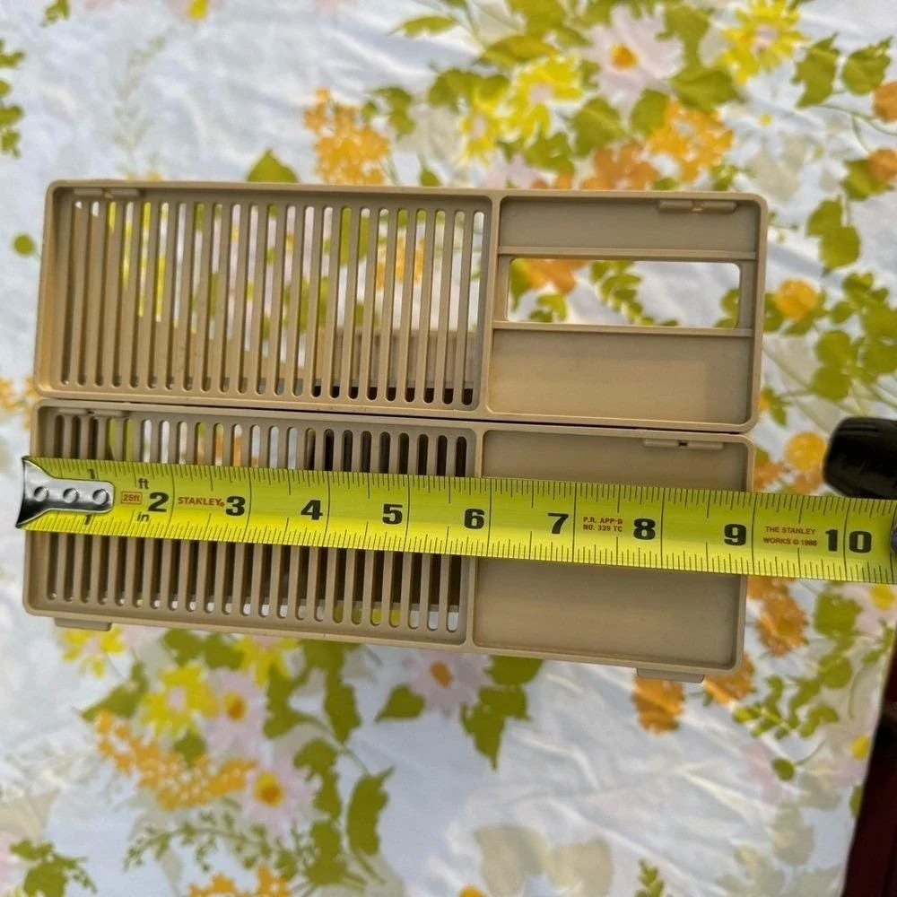 Eldon Office Products Stackable Paper Sorter Set of 2 Tan Plastic Vintage 1960s